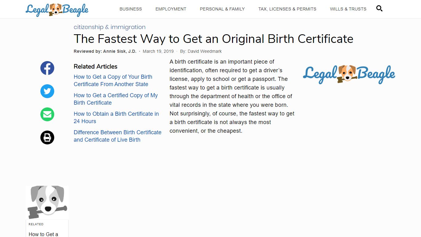 The Fastest Way to Get an Original Birth Certificate